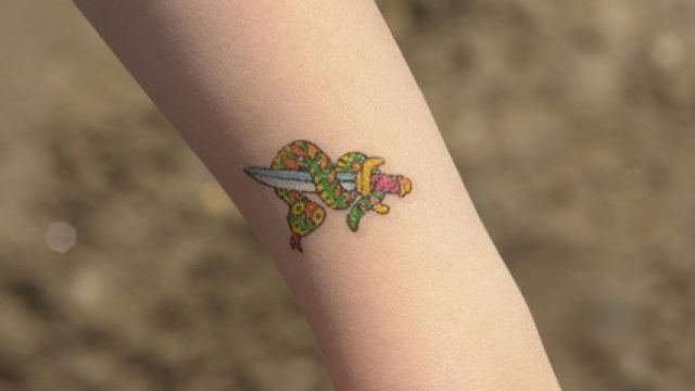 Das Bio-Tattoo sollte nach wenigen Jahren von selber wieder verschwinden