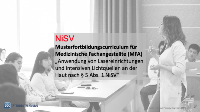 Musterfortbildungscurriculum für MFA – Anwendung von Lasereinrichtungen und intensiven Lichtquellen an der Haut, NiSV