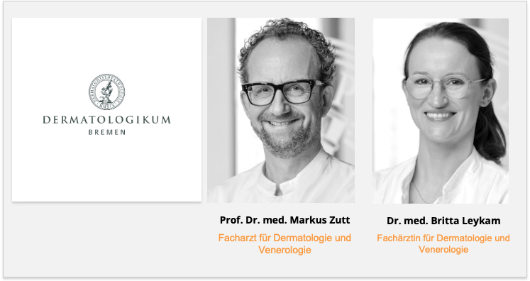 Artvorstellung Prof. Dr. Zutt und Dr. Britta Leykam Copyright Dermatologie Bremen for DocTattooentfernung 2022