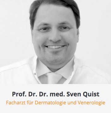 Arztkartei Prof. Dr. Dr. Sven Quist Copyright 2021 Dermatologie Quist