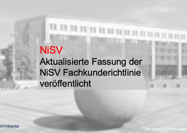 Aktualisierte Fassung der NiSV Fachkunderichtlinie veröffentlicht