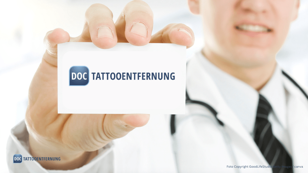 Logo Visitenkarte Arzt Doc Tattooentfernung Foto Copyright GoodLifeStudio Getty Images canva for DocTattooentfernung 2024