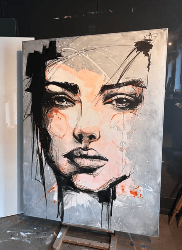 Strong Woman Painting Copyright Fauve Lex 2025 for Doc Tattooentfernung