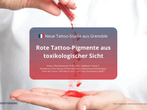 Rote Tattoo-Pigmente aus toxikologischer Sicht Tattoo-Studie aus Grenoble Foto Copyright okskukuruza von Getty Images canva for Doc Tattooentfernung 2026