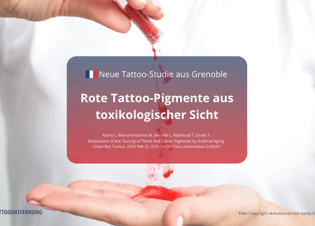 Rote Tattoo-Pigmente aus toxikologischer Sicht. Neue Tattoo-Studie aus Grenoble.