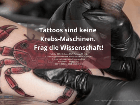 Tattoos sind keine Krebs-Maschinen Foto Copyright Anastasia Dobrusina Getty Images Signature canva KI for Doc Tattooentfernung 2026 1