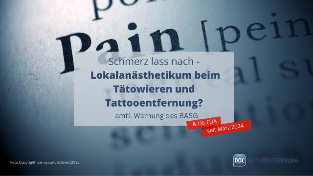 Schmerz lass nach – Lokalanästhetikum beim Tätowieren und Tattooentfernung?